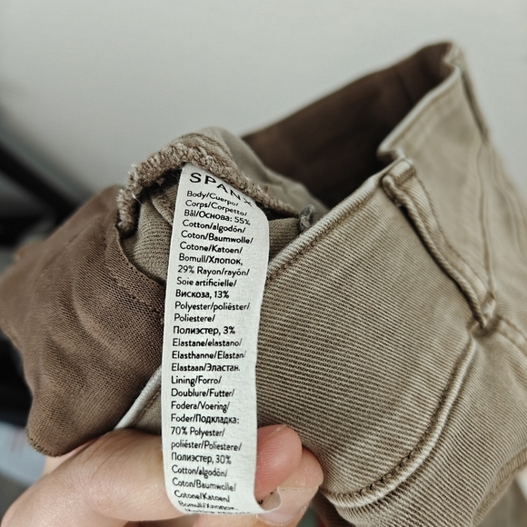 SPANX Stretch Twill Cropped Wide Leg Pants In Cedar Size Small Women's - Picture 12 of 12